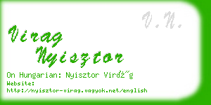 virag nyisztor business card